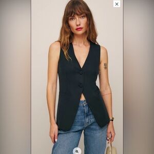 Reformation Casey Vest Black - Size M